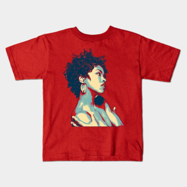 Lauryn Hill Kids T-Shirt by clownescape